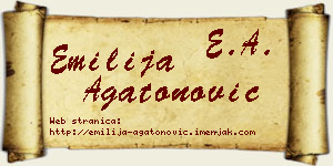 Emilija Agatonović vizit kartica
